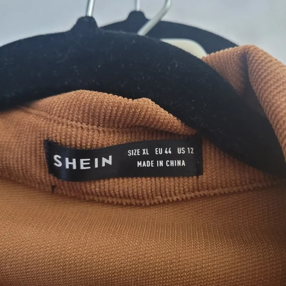 Shein Corduroy Camel Shacket/Cardigan - Picture 2 of 3